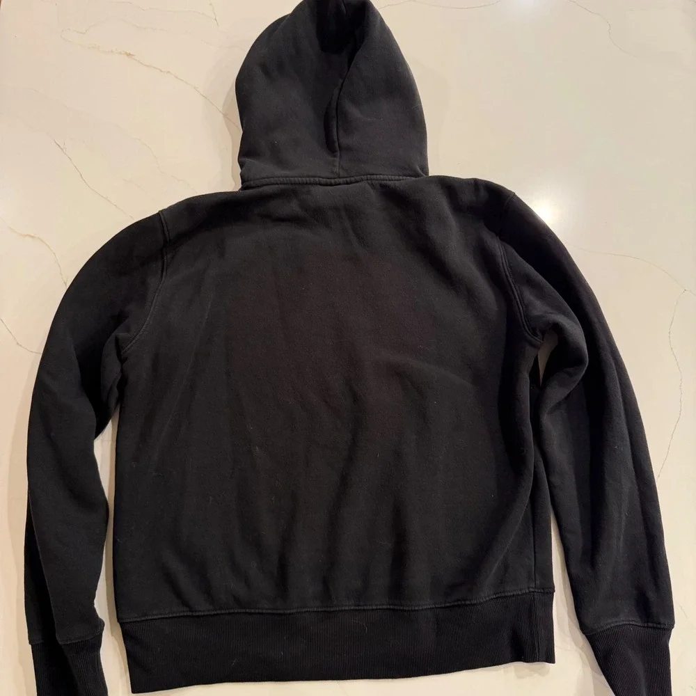 Fila Kids Black‎ Hoodie Pink Logo Hooded Sweatshirt Size S